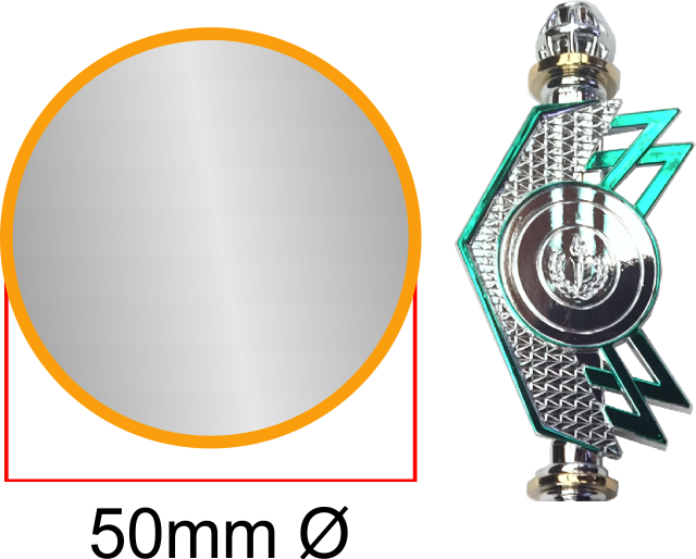 Karnevalszepter Silber-Grn mit Logoflche